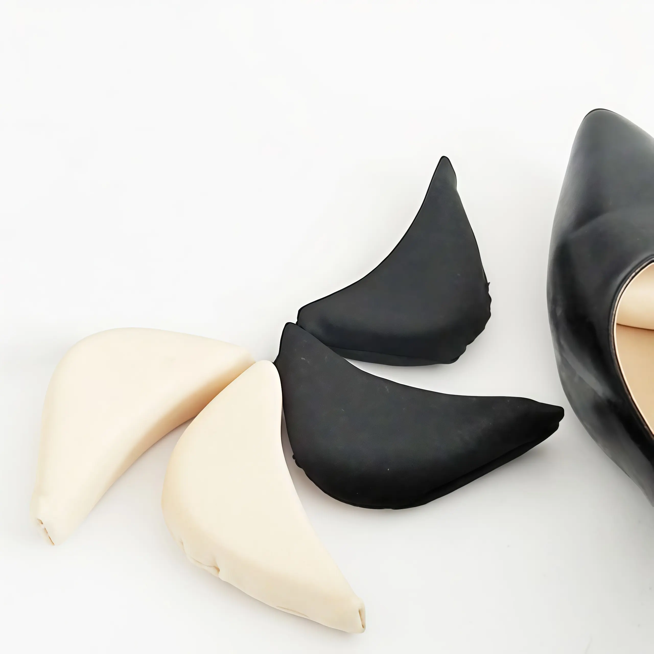 Solid Color Toe Filler, Comfortable Shoe Accessories, Sponge Half Pad for High Heels and Loafers, Suitable for Men & Women, Shoe Toe Protectors-MM1