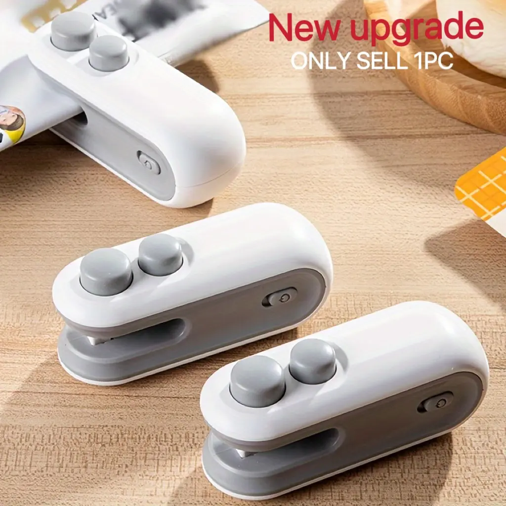 2 in 1 Mini Sealing & Cutting Machine, Portable Usb Rechargeable Snack Sealing Machine, Handheld Heat Sealing Device for Snack & Food Storage Plastic Sealer, Plastic Bag Sealer