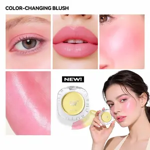Powder blusher makeup, color changing powder blusher, make cheeks more shiny, apply to powder blusher on cheeks and lips, cool, nourish and tone makeup