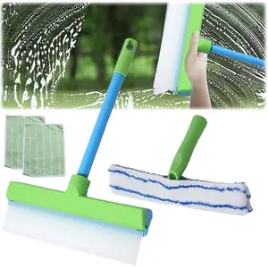 1 package of window cleaning kit, including a water applicator, silicone scraper, and towel, suitable for tiles, shower rooms, glass, mirrors, and car doors