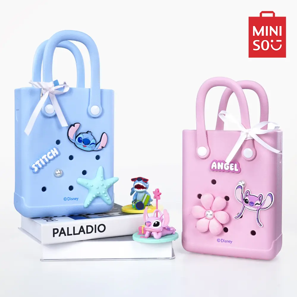 [Crochet Bag with Accessories]Disney Stitch and Angel - Themed Small Crochet Handbags: Perfect for Shopping, Parties, and Disney - Inspired Outings Satchel Purses Trendy Minimalist Purse, Back To School, Character Art