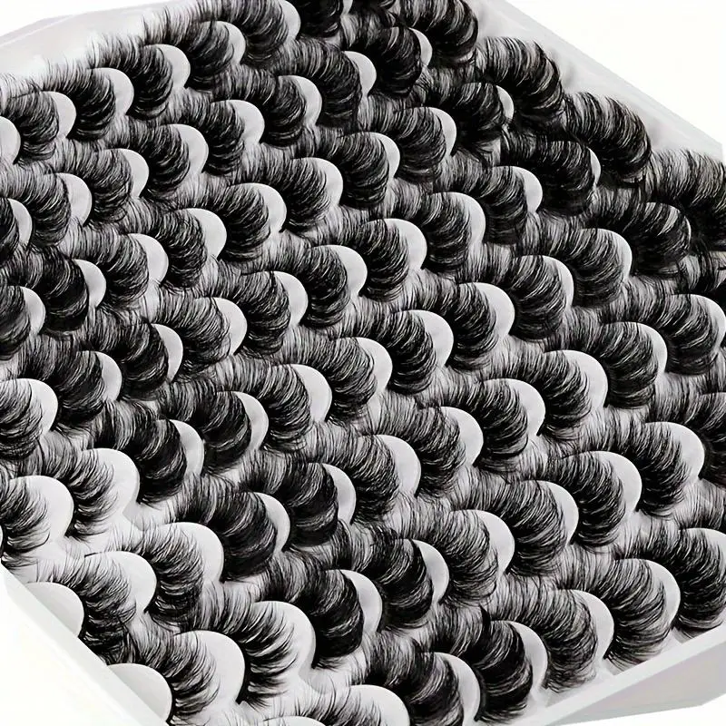 6 Styles False Eyelashes, 48 Pairs Wispy Cat Eye Look Faux Cluster Lashes, Natural Curling Eye Makeup Strip Lashes, Trending Makeup, Summer Makeup, Ko