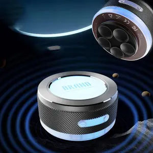 Portable Wireless Speaker, Mini Round Shaped Bluetooth-compatible Speaker, USB Rechargeable Speaker for Home, Outdoor, Travel, Audio