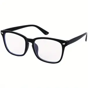 Anti-blue light computer game glasses - square blue light blocking glasses with protective case