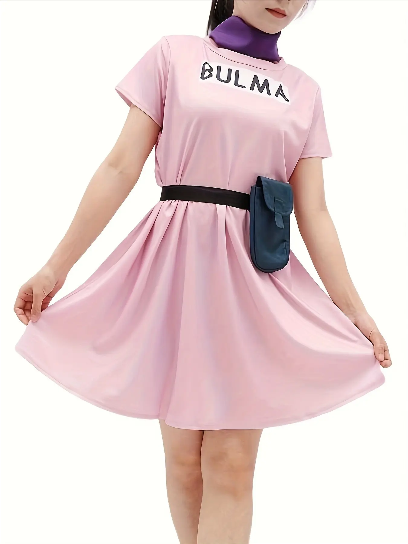 Anime Bulma Cosplay Costume Pink Dress Uniform Kawaii Girls Full Set Outfits Accessories Halloween Carnival Masquerade Party Womenswear Clothes Style Essential