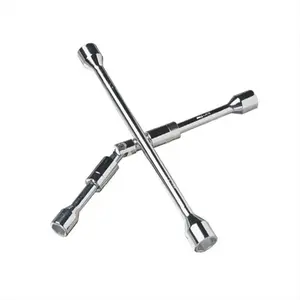 212 MAIN GORILLA LW1 4-Way Wrench, Chrome Plated Steel Lug Nut Tool, 1/4" Thick Aluminum Body with Bolt Attachment, Hub-Centric Car Repair Tool for Sports Collectibles Accessories