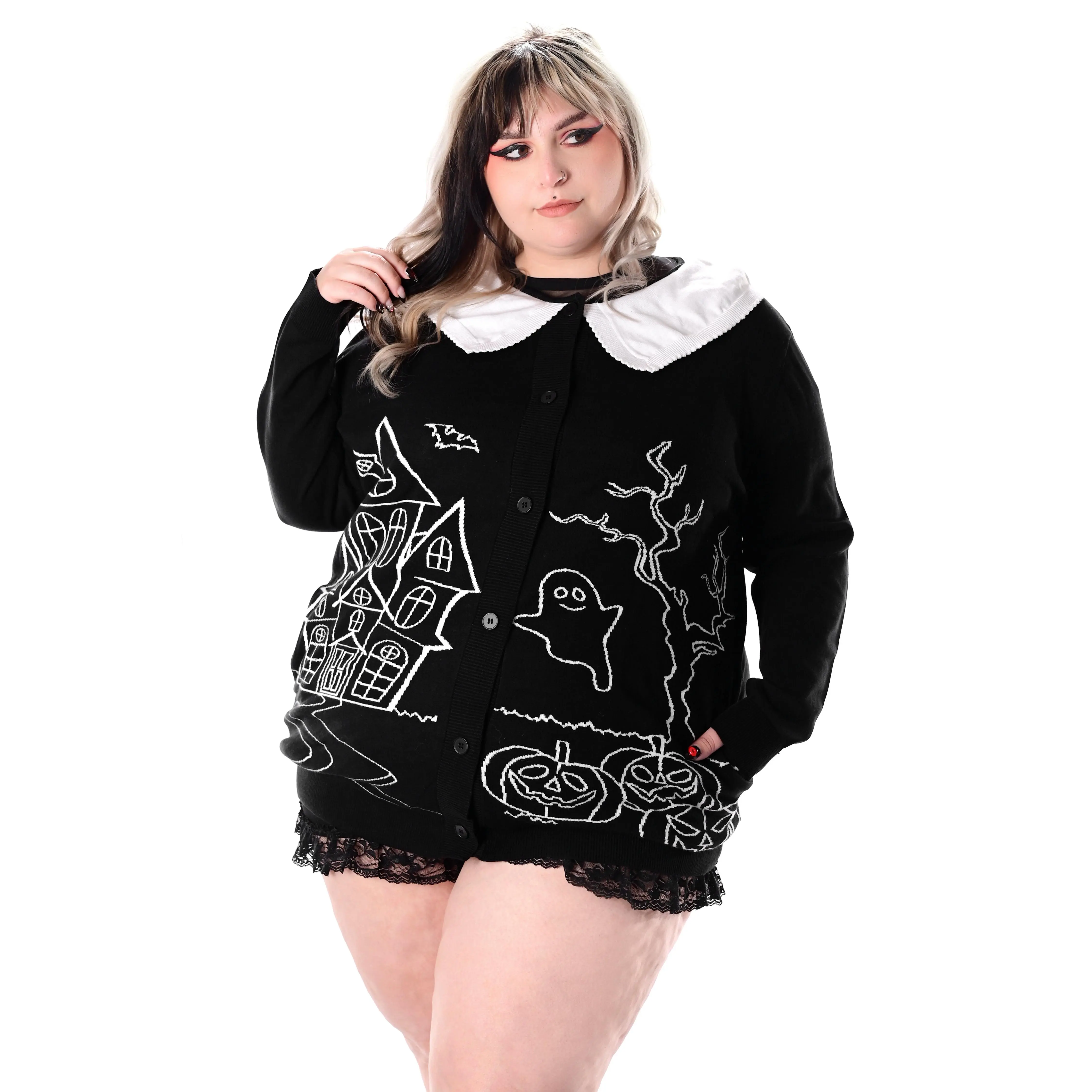 Haunted House Collar Cardigan