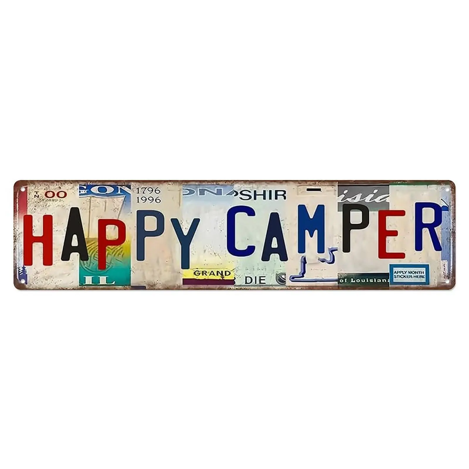 Happy Camper Sign Camping Decor Cute Rv Decor Camper Decorations For Inside Happy Camper Gifts Metal Tin Signs 4x16 Inch