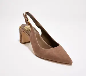 Vince Camuto Leather or Suede Slingback Pumps - Hamden-B Vince Camuto Leather or Suede Slingback Pumps - Hamden-B