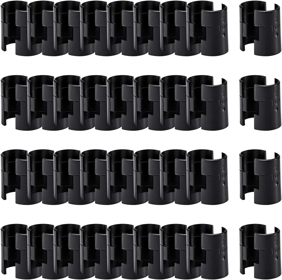72 Pcs 1-in ABS Plastic Clip-On Post Wire Shelf Spring Clip Brackets - 36 Pairs Fastener Replacements (12.3 oz, 7.72x5.67x2.52in) for Adjustable Metal Shelving Sleeve Systems, Fits 1", Costco & Metro Compatible for Stability