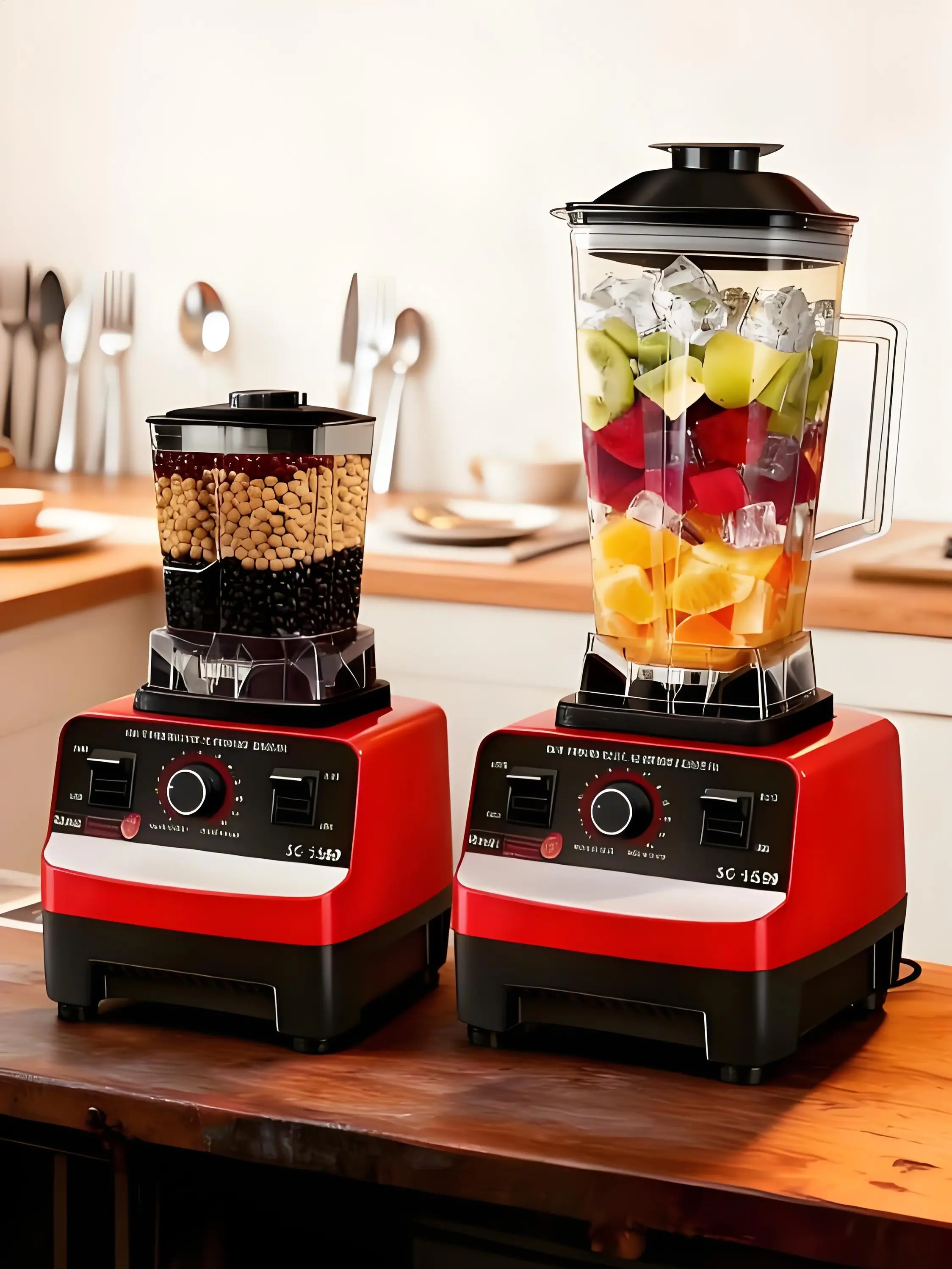BPA-Free Household Blade Blender, 6 Attachments, Compact Mini Countertop Blender (Light and Compact Mini Size) for Easy Smoothie & Daily Drink Preparation at Home, Blade Blenders, Compact Mini Blenders