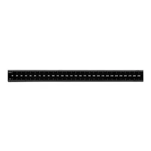 Black Chrome Rigid Ruler - Full Metric