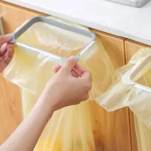 Foldable Kitchen Trash Can Trash Bin Collapsible Design Hanging Trash Garbage Bag Waste Bin For Kitchen Storage Holders Trash Racks Home Trash Can Household Waste Bin