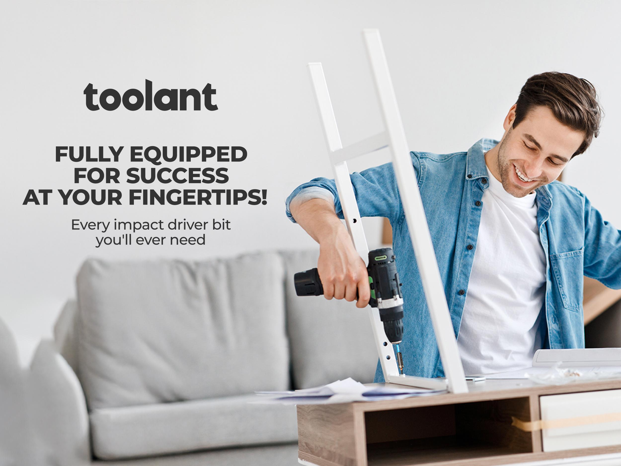 toolant Impact Driver Bit Set,52-Piece S2 Steel Screwdriver Bit Set,Hex,Torx,Phillips,Slotted,Square Bits and Nut Driver with Case, FathersDayGift toolant Impact Driver Bit Set,52-Piece S2 Steel Screwdriver Bit Set,Hex,Torx,Phillips,Slotted,Square Bits and Nut Driver with Case, FathersDayGift