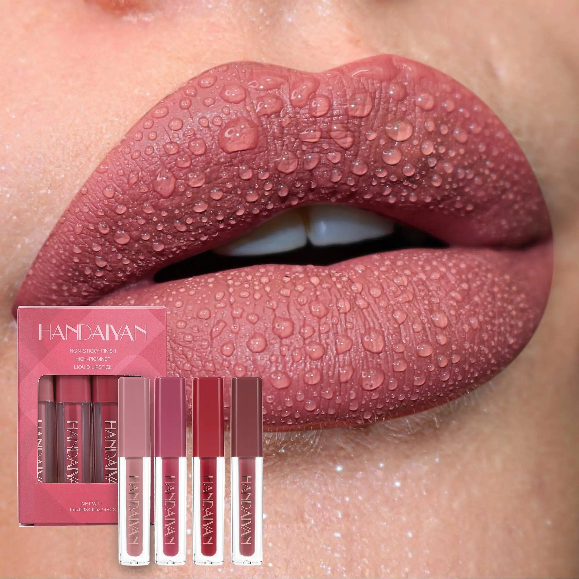 Long-lasting Liquid Lip Gloss Set, Waterproof Non-stick Cup Lip Gloss, Glossy Lip Glaze, Plumping Lip Oil Lip Stick for Girls & Women, Makeup, Lip Product