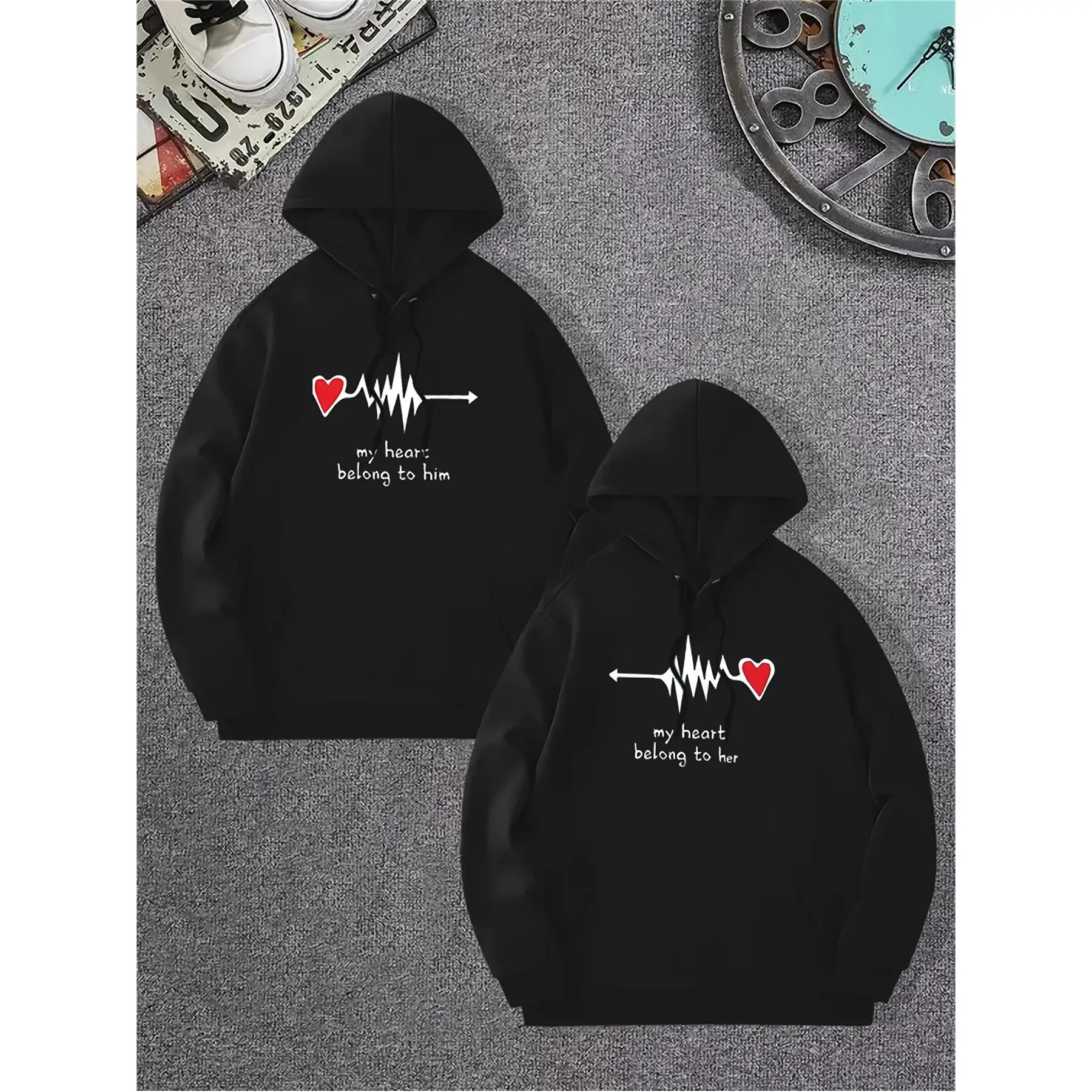 black chrome heart hoodie - TikTok Shop