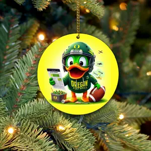 Oregon Ornament, Christmas Football Decor, Oregon Team Gift, Christmas Gift,  Gift Football Lovers, Ceramic Ornament, Decoration Ornament