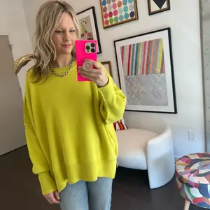 Cozy Spring Chartreuse Sweater