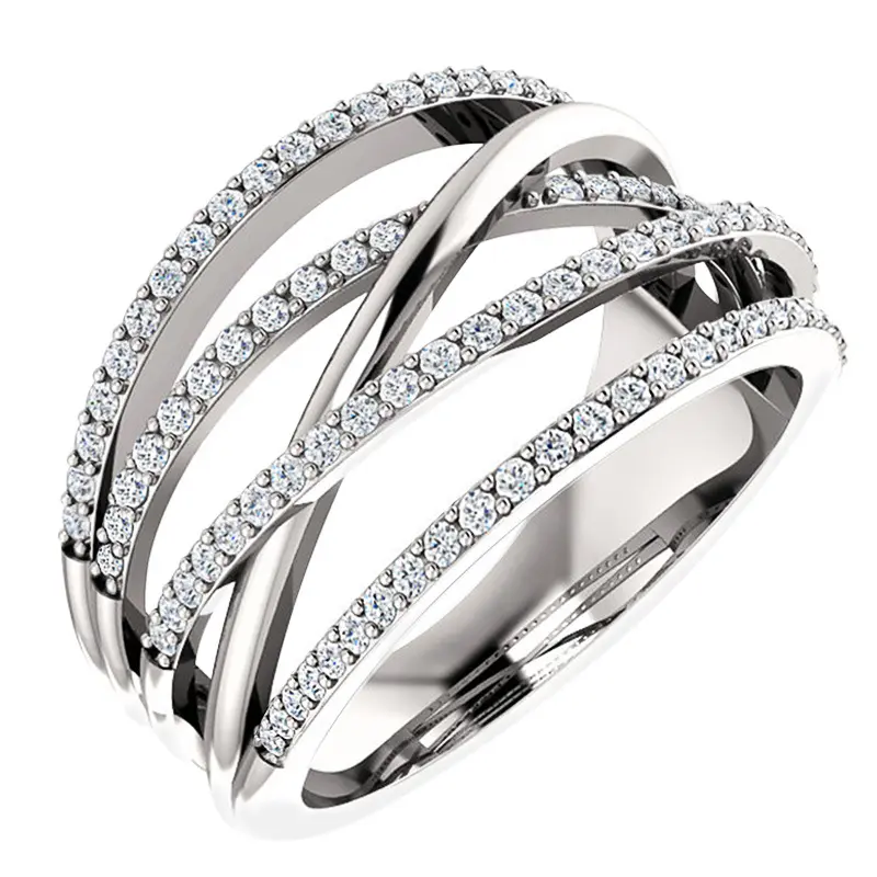 New Twist Ethnic Style Women Finger Rings With Black&White Stone Micro Paved Surprise Gift For Women Trendy Jewelry Rings