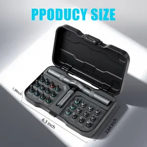 Ratchet Screwdriver Set, 24in 1 Magnetic Screwdriver Sets, S2 Steel Bits, DIY Combination Flexible Shaft, Suitable for Furniture Assembly, Precision Electrical Appliance Repair, Bicycle Tools