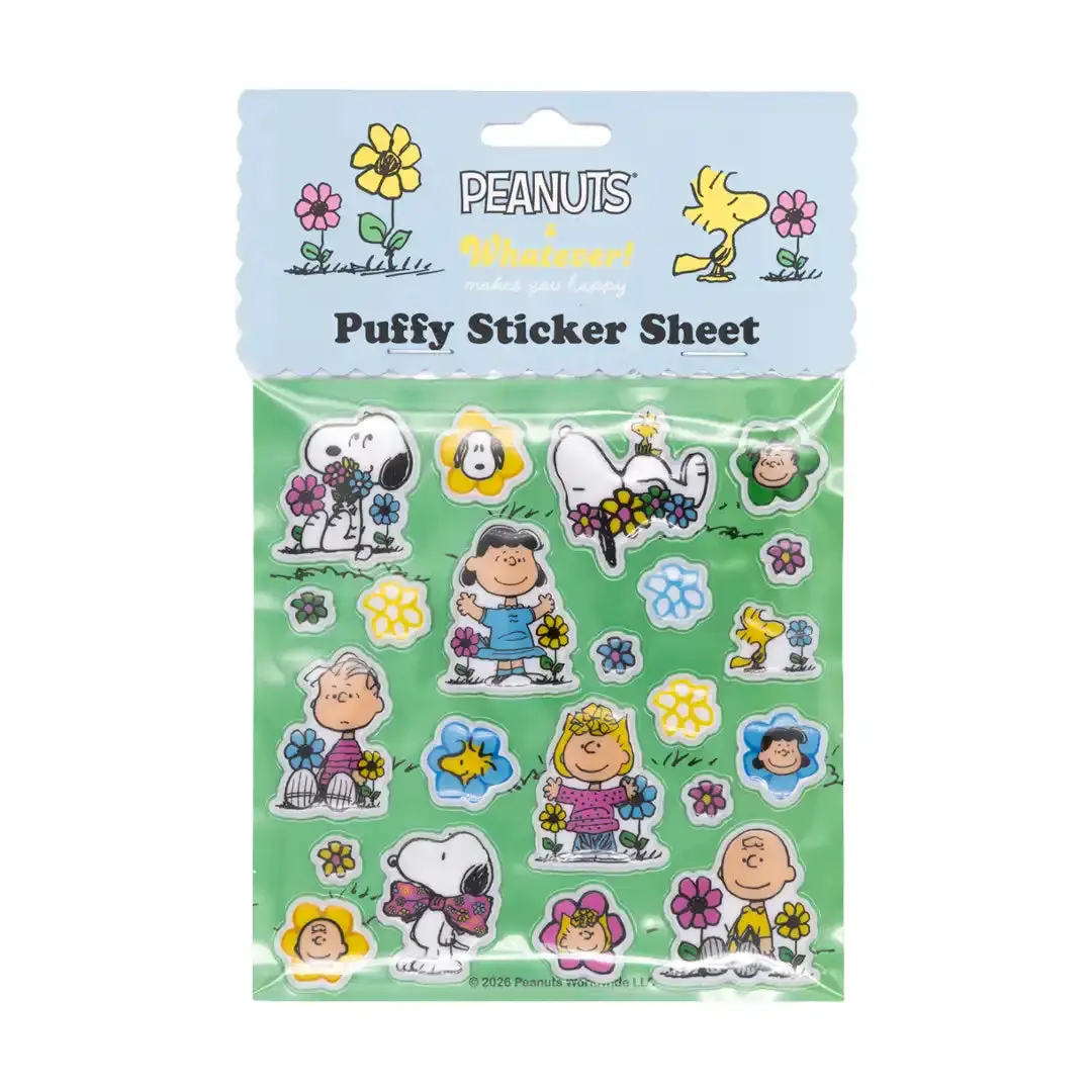Whatever Makes You Happy Peanuts Sherbert Spring Puffy Sticker Sheet