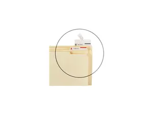 Smead 67600 Seal & View File Folder Label Protector, Clear Laminate, 3-1/2x1-11/16, 100/Pack