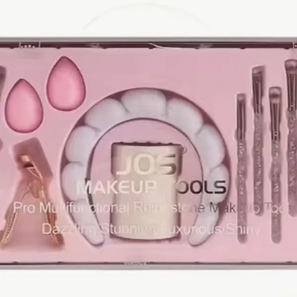 23pcs Luxury Ultra-shiny Multi-functional Makeup Brush Set | Professional Face and Eye Brushes with Rhinestones, Highlight, Contour, Concealer, Lipstick, High-end Gift