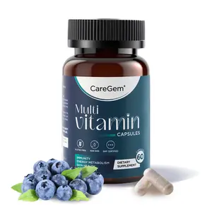 CareGem Multivitamin for Men & Women - Daily Capsules with Vitamin D3, PQQ, & Lutein for Energy, Mood & Vision. Natural Healthcare & Fitness Supplement