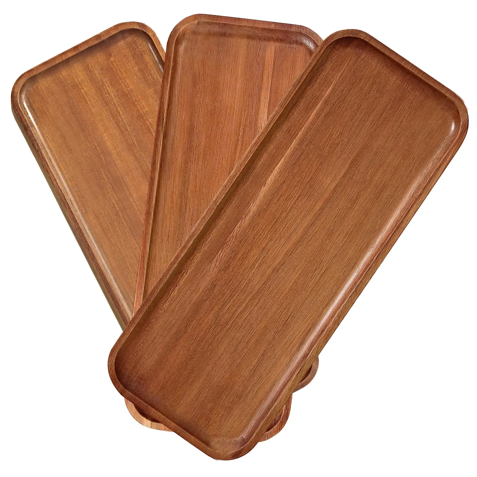 Rectangular Wooden Acacia Wood Tray, Mini Charcuterie Board, Multipurpose Serving Platter, Perfect for Cheese & Desserts