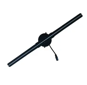 3D Hologram Display Fan - Two Blades, 42cm, User-Friendly Mobile App Control, Compact Design, Elegant Aluminum Construction, LED Lights - Aesthetic