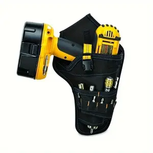 Portable Heavy Duty Drill Driver Holster, Cordless Electrician Bit Holder, Belt Pouch Waist, Cordless Drill Storage Pocket, Construction Tool Organizer, Yellow