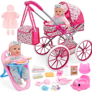 deAO Doll Stroller Doll Deluxe Nursery Play Set with Accessories #SummerVibes