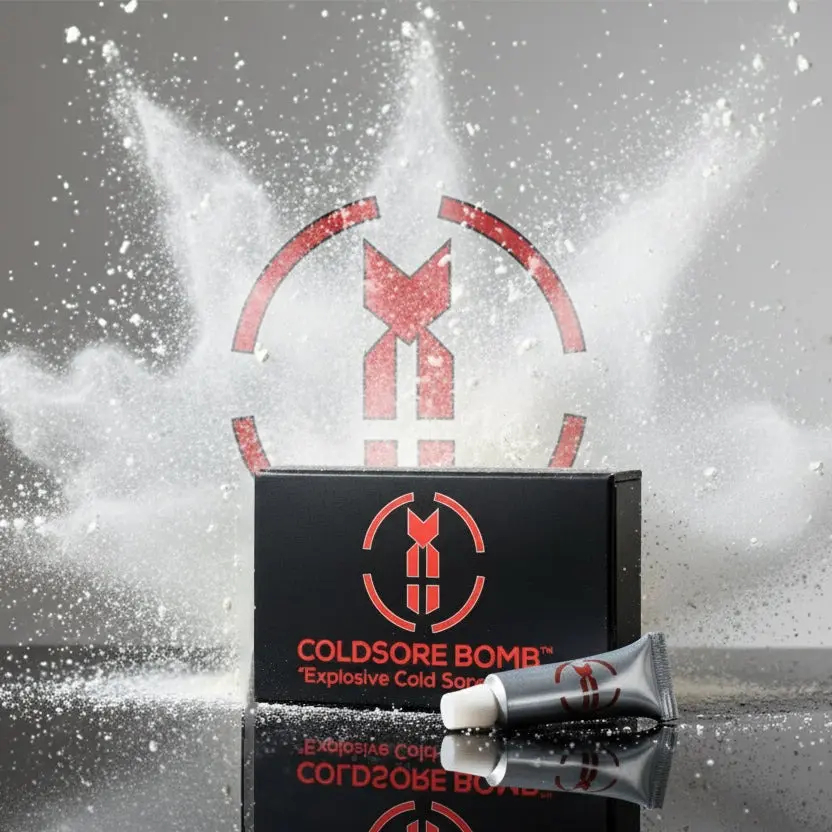 Coldsore Bomb Cold Sore Treatment Balm with Dragon's Blood, Naturally Derived Antioxidant Therapy for Fast-Acting Cooling & Inflammation Relief, Fever Blister, Lip Balm, Reduces Fever Blister Pain