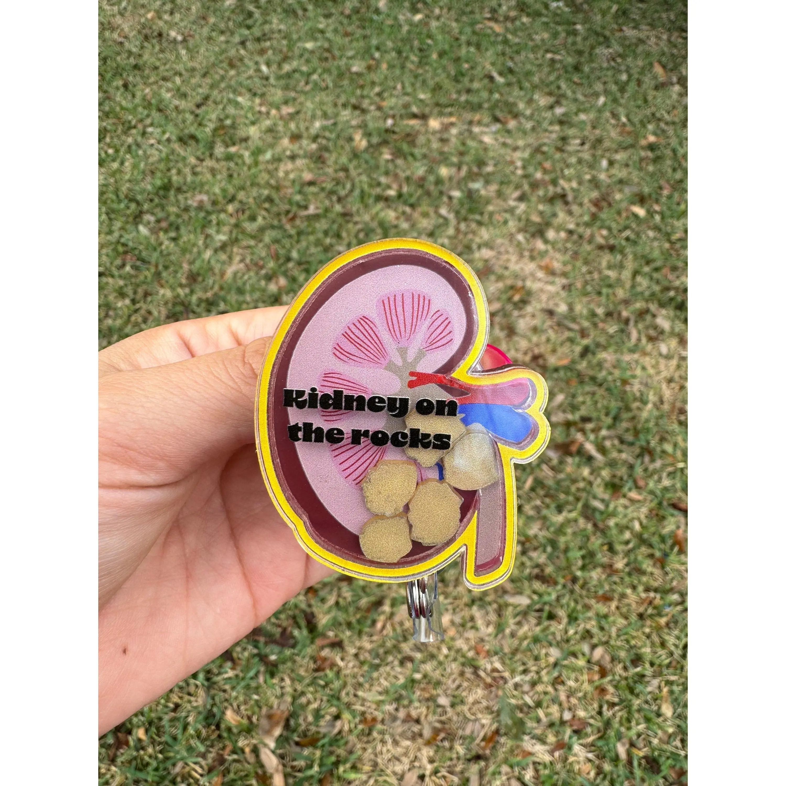 kidney with stones |badge for nurses | nurse gifts | reel badge | Nurse badge |gift for her |resin badge reel