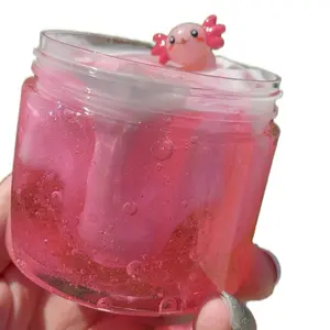 Axolotl Slime - 5oz Container with Axolotl Charm - As shown in the Image