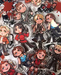 Die of Death Keychain | Pursuer, Harken, Artful, Killdroid, Badware, Cute Keyrings Birthday Gifts – Cute Acrylic Keychain Charms, Perfect Gift for Fans & Collectors #2, 3''x3''
