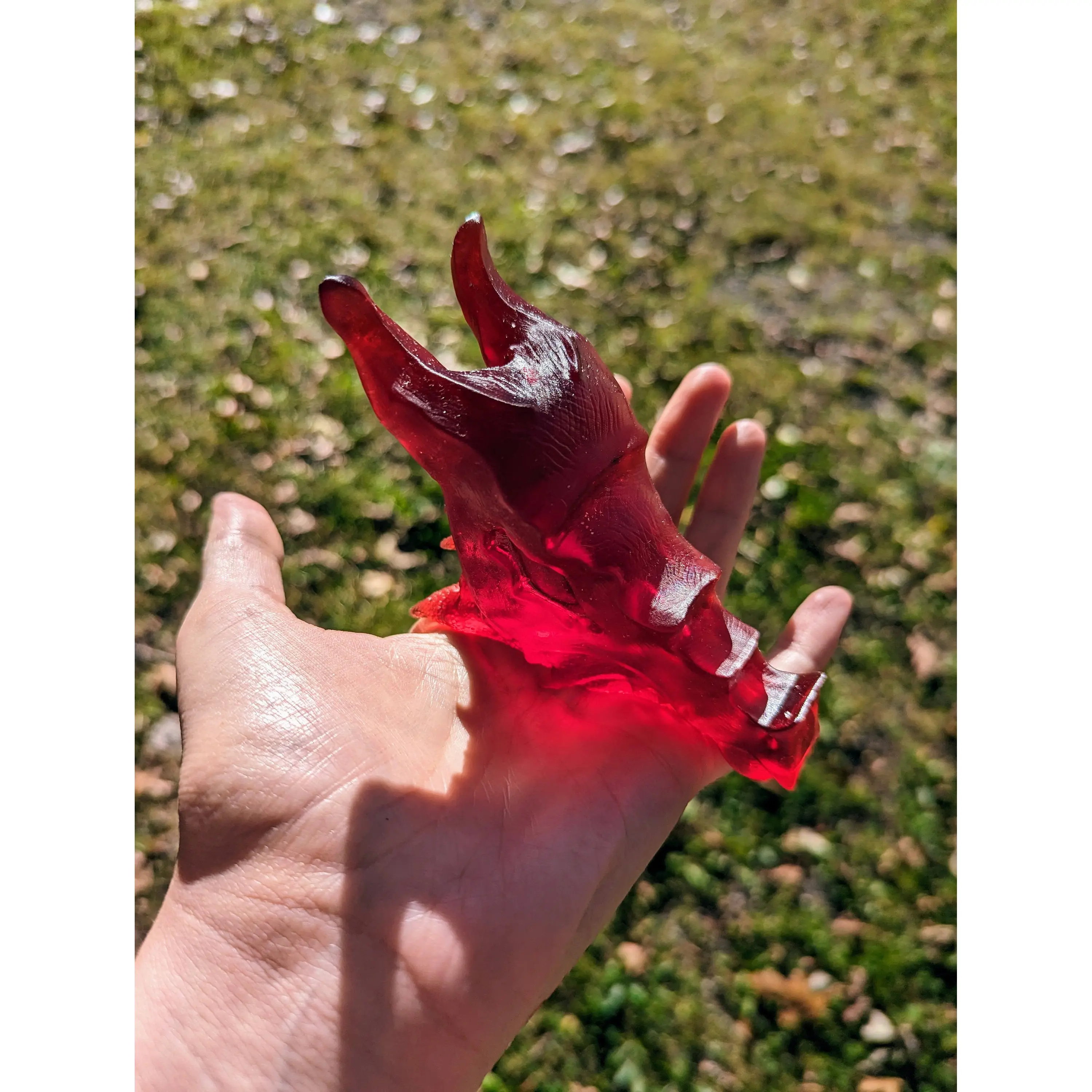 Fire Dragon Sculpture Resin Crystal Dragon Red Dragon Fantasy Gifts TTRPG Supplies TTRPG Game Master Gifts RPG Cosplay Accessories Cute