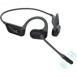 Open Ear Headphones with Mic,   bone conducting mic   Lightweight Bluetooth 5.4 Headset with Microphone Noise Cancelling Mute Button, Wireless Headset swimming
