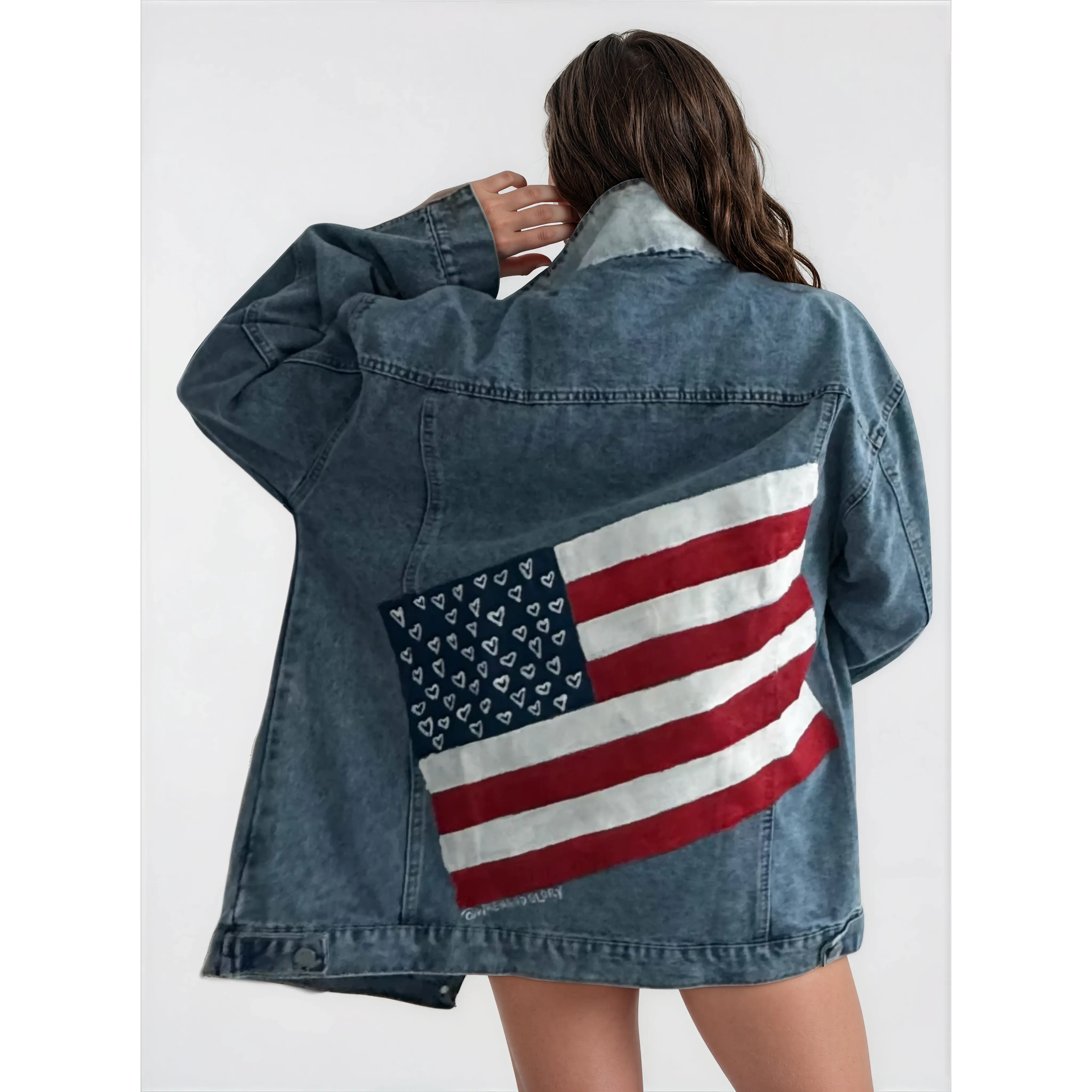 'Heart Of America' Painted Jacket