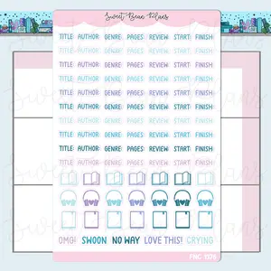 January 2026 Bookish Words & Icon Stickers | Fnc 1376