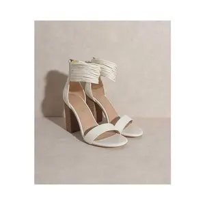 BLAIR-M THICK STRAND ANKLE WRAP HEELS