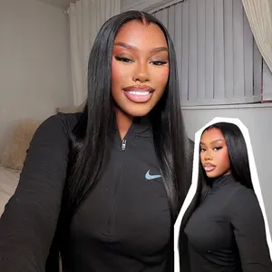 [HOT] AliPearl Wigs Widow's peak Glueless M Hairline Straight 6x8 Lace Closure Wig With Drawstring Ready To Go Wig Pre Cut Pre Plucked Natural  Hairline #Summervibes
