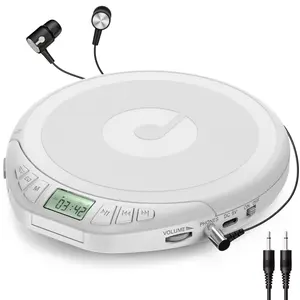 Kegaudio Slim Portable CD Player with Hi-Fi Sound Anti-Shock Playback LCD Display Multiple Modes Designed for Music Lovers at Home or On the Go