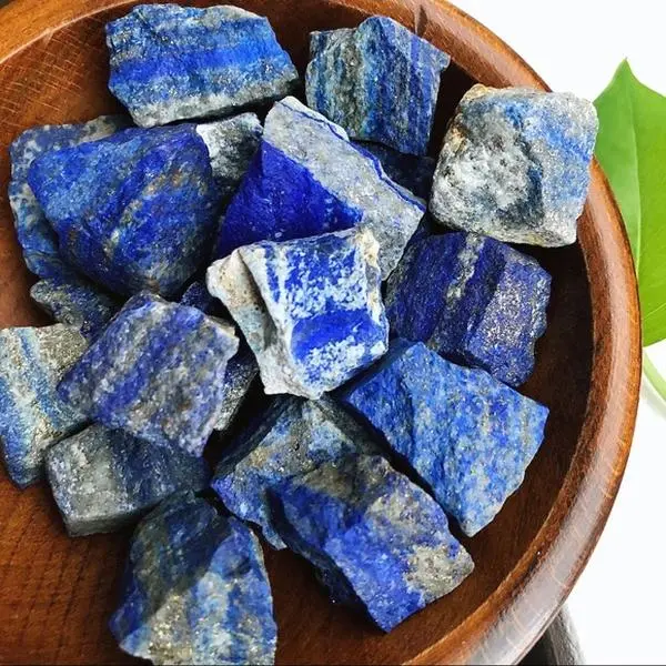 3 Pcs Pack Raw Lapis Lazuli Chunks, Natural Crystals, Healing Semi-Finished Natural Crystal Raw Mineral Specimens, Meditation Aid for DIY Jewelry Accessories