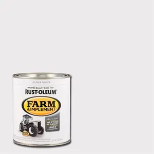 Rustoleum 280105 Farm Paint, Gloss White - 1 qt.