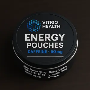 Vitrio Health Energy Pouches – 50mg Caffeine + Nootropic Blend