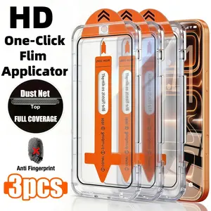 3pcs HD Tempered Glass Screen Protector, Includes Installation Tools, Auto Alignment, for iPhone Models, 9h+ Hardness