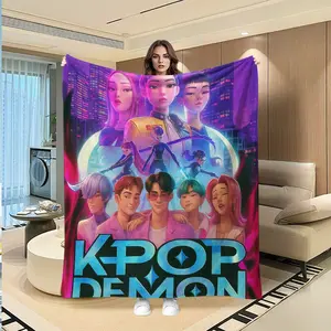 Creative Cyber Huntress Blanket, Luxury Flannel Blanket, Soft and Warm, Multi-Functional for Sofa, Bed, Car, Office, Camping