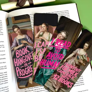 Funny Vintage Bookmarks, Sarcastic Quotes Bookmark Set, Reading Humor Bookish Gift, Vintage Painting Aesthetic Double-Sided