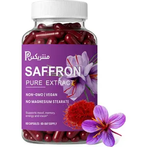 Saffron Supplement Capsules - 88.5mg Pure Saffron Extract for Mood Balance, Uplifted Mood, Vision & Immune Support, 60 Capsules